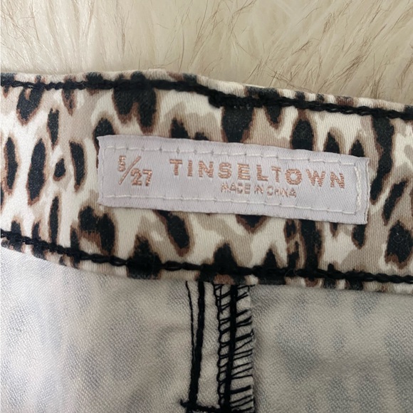 Denim Cheetah print mini skirt - Picture 2 of 3